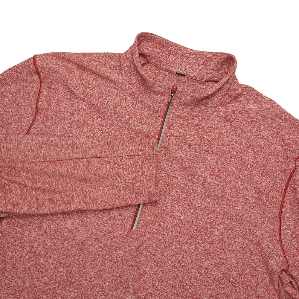 Lululemon Surge Warm Pullover Mens 2XL Red 1/4 Zip Long Sleeve Running Top